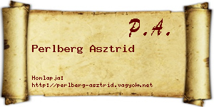 Perlberg Asztrid névjegykártya